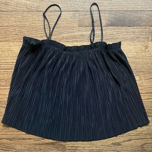 Madewell black fancy pleated tank